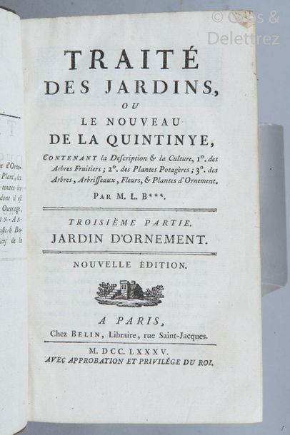 null LE BERRYAIS de. Traité des Jardins ou Le Nouveau de La Quintinye, contenant...