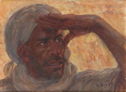 Étienne DINET (1861-1929) Portrait d’homme regardant au loin

Huile sur toile marouflée...