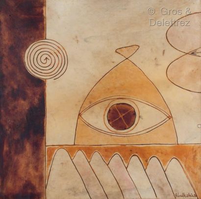 Farid BELKAHIA (1934-2014) Composition, 1998

Huile sur peau

Signée et datée en...