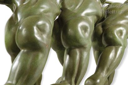 MAURICE GUIRAUD-RIVIERE (1881-1947) «?Les trois haleurs ou la Force?» 

Sculpture...
