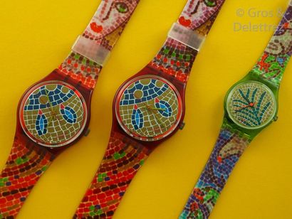 SWATCH SWATCH, lot de 3 montres comprenant les modèles suivants :

-2 Ravenna (Bracelet...