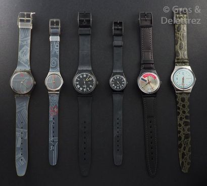 SWATCH SWATCH, lot de 6 montres comprenant les modèles suivants :

-Obelisque (Bracelet...