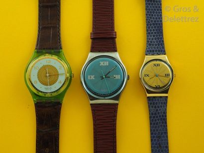 SWATCH SWATCH, lot de 3 montres comprenant les modèles suivants :

-Galleria (Bracelet...