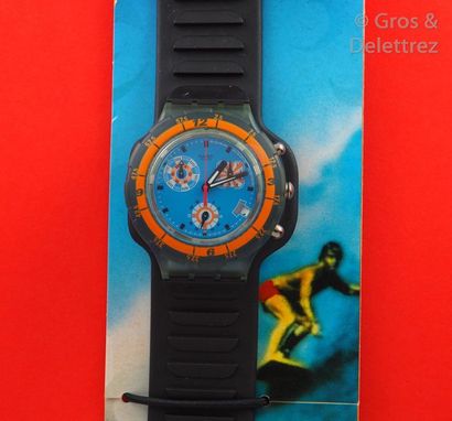 SWATCH SWATCH, montre chronographe de plongée : 

-Pack Ride or die référence : SBN400...