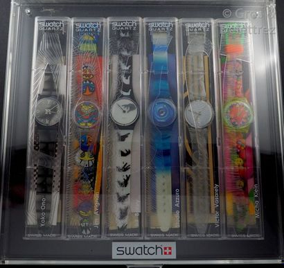SWATCH SWATCH, Coffret Swatch Art édition limitée de 1996 comprenant 6 montres:

-Yoko...
