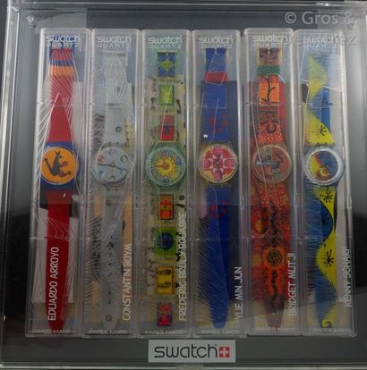 SWATCH SWATCH, Coffret Swatch Art édition limitée de 1996 comprenant 6 montres:

-Boxing...