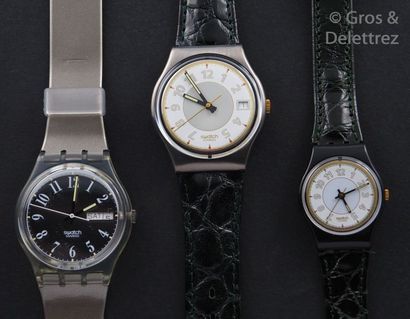 SWATCH SWATCH, lot de 3 montres comprenant les modèles suivants :

-Jefferson (Jours...