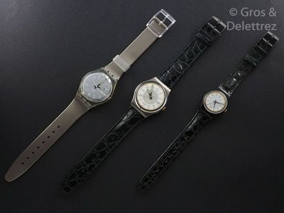 SWATCH SWATCH, lot de 3 montres comprenant les modèles suivants :

-Jefferson (Jours...