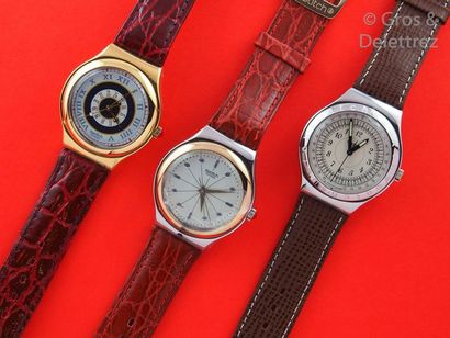 SWATCH SWATCH, lot de 3 montres comprenant les modèles suivants :

-Sangue Blu référence...
