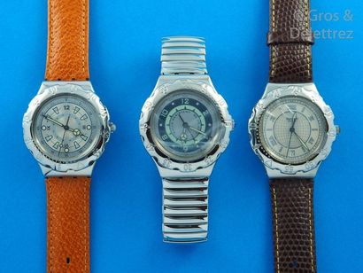 SWATCH SWATCH, lot de 3 montres comprenant les modèles suivants :

-Sealight référence...