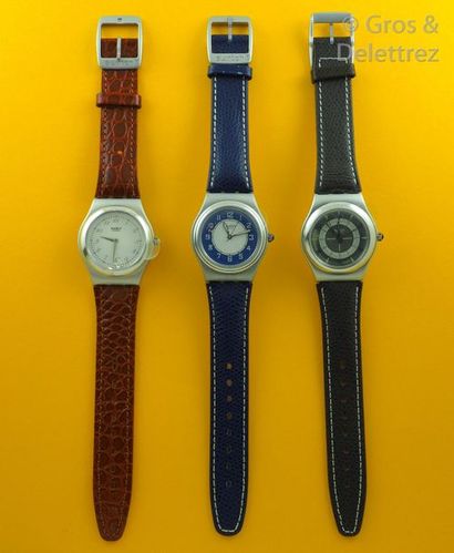 SWATCH SWATCH, lot de 3 montres comprenant les modèles suivants :

-Understatement...