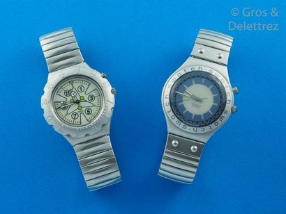 SWATCH SWATCH, lot de 2 montres comprenant les modèles suivants :

-Zebah (en aluminium)...