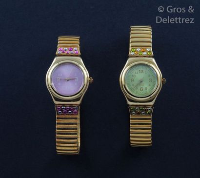 SWATCH SWATCH, lot de 2 montres comprenant les modèles suivants :

-Fauna (bracelet...