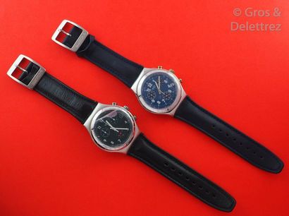 SWATCH SWATCH, lot de 2 montres comprenant les modèles suivants :

-Greenalize (bracelet...