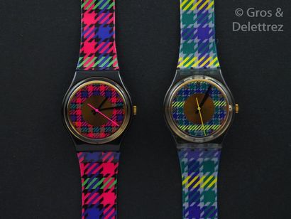 SWATCH SWATCH, lot de 2 montres comprenant les modèles suivants :

-Tweed (Bracelet...