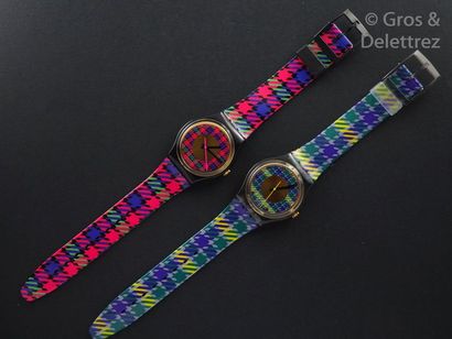 SWATCH SWATCH, lot de 2 montres comprenant les modèles suivants :

-Tweed (Bracelet...