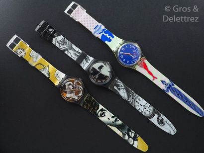 SWATCH SWATCH, lot de 3 montres comprenant les modèles suivants :

-Baiser d'Antan...