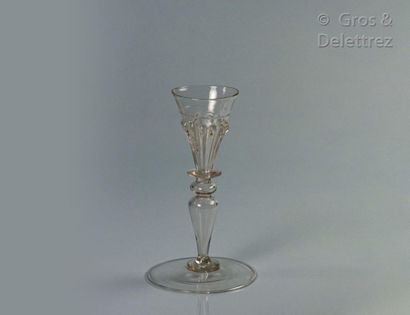 Schnapps glass. Small conical bowl decorated...