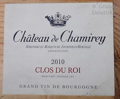 Mercurey 1er cru «Clos du Roy» CHÂTEAU de CHAMIREY 2010 12 bouteilles Caisse bois....