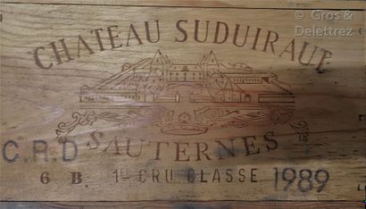 CHÂTEAU SUDUIRAUT 1er Gcc Sauternes 1989 6 bouteilles Caisse bois. 