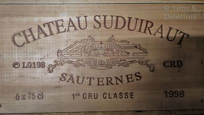 CHÂTEAU SUDUIRAUT 1er Gcc Sauternes 1998 6 bouteilles Caisse bois. 