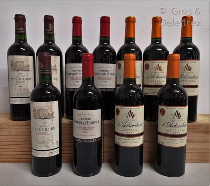 null 11 bouteilles BORDEAUX ROUGES MILLESIMES 2005 et 2015 - 5 bouteilles CHÂTEAU...