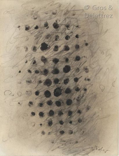 ?JURO SEDER (HRV/ né en 1927) Untitled (Points)

Signed 'Seder' (bottom right).

Charcoal...