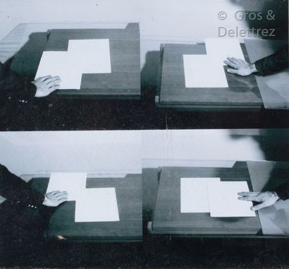 GERA URKOM (SRB/ né en 1940) Untitled (sheets on a table)

Signed 'G. Urkom (on the...