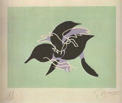 Georges Braque "L'essor" Lithographie en couleurs Maeght 1961 Epreuve H.C sur 100...