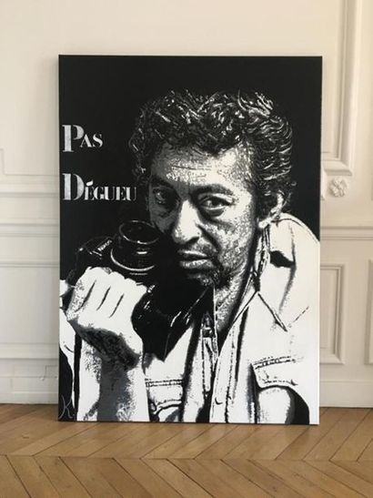 KARINE WALD "Gainsbourg" Acrylique sur toile Dimensions: 140 x 100 cm