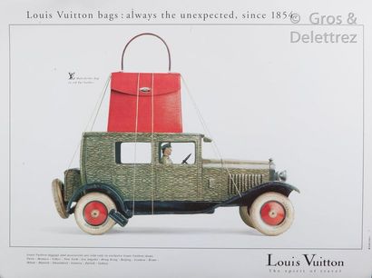 LOUIS VUITTON Ensemble de onze affiches non encadrées, dont deux "Voyage à travers...