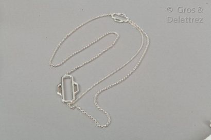 HERMÈS Paris made in France Long necklace "Attelage" in silver 925 thousandths. Pds:...