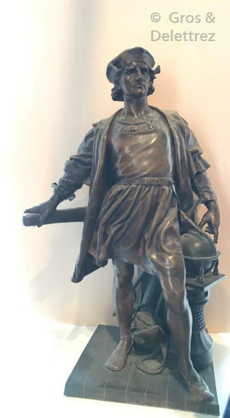 null Emile Edmond PEYNOT (1850-1932)


Christophe Colomb


Epreuve en bronze patiné,...