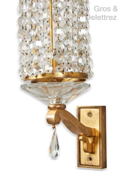 Jules LELEU (1883-1961) pour la Maison BACCARAT *Pair of wall lights model 4715 with...