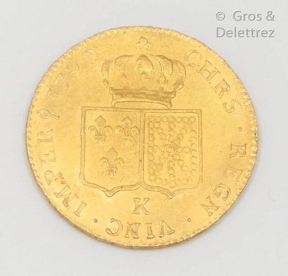 null NON VENU
LOUIS XVI (1774-1793) - Double Louis d’or au buste nu. 1790. Nantes....