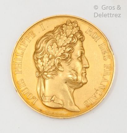 null NON VENU LOUIS PHILIPPE (1830-1848). Médaille en or jaune « aux Arts utiles...
