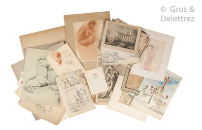 null Very strong lot composed of 172 pieces including some engravings and drawings...