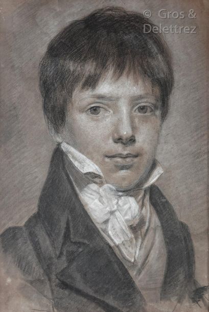École Française début du XIXe siècle Portrait of a young man

Drawing with charcoal...