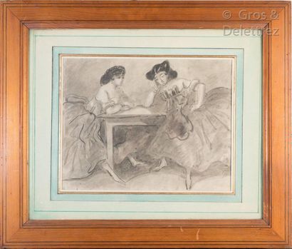 CONSTANTIN GUYS (1802-1892) Lorettes at table

Pen and paper wash

26 x 32cm