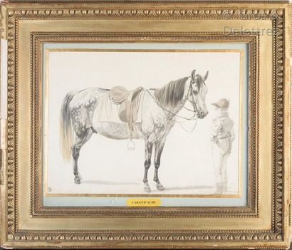 CARAN D’ACHE (EMMANUEL POIRÉ DIT) (1858-1909) Saddled horse and its lad

Ink and...