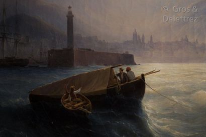 Ferdinand PERROT (1808-1841) Vue du port de Gênes

Huile sur toile, signée et datée...