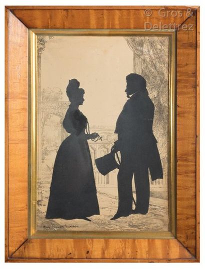Auguste EDOUART (1788-1861) Le roi Charles X et son épouse en exil à holyroad

Silhouette...