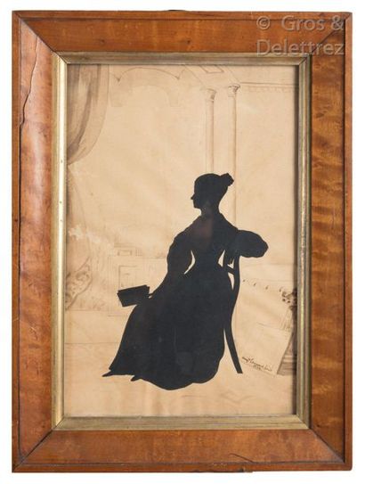 Auguste EDOUART (1788-1861) Woman Reading

Silhouette representing a woman sitting...