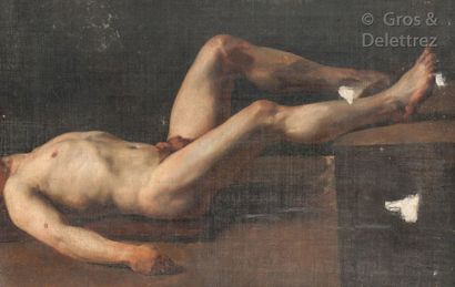 École française du XIXe siècle Extended Academic Nude
Oil on canvas
45 x 69 cm
ACCIDENTS...