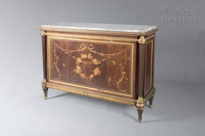 null Gervais Maximilien Eugène DURAND

Sideboard in veneer wood inlaid with foliage...