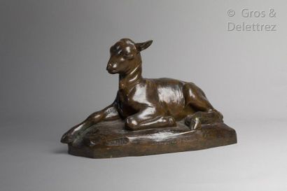 Victor PETER (1840-1918) Oriental lamb

Bronze patina signed and titled on the terrace,...