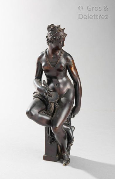 D’après Jean de Bologne Venus

Pair of patinated bronze events

H. 26 cm high

H....
