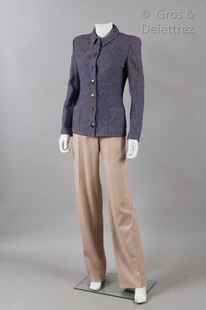 VALENTINO Boutique Circa 1999

Set consisting of a jacket in blue, beige mottled...