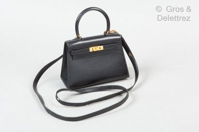 HERMES PARIS MADE IN FRANCE ANNÉE 1992 *Bag " Mini Kelly Sellier " 20cm in black...