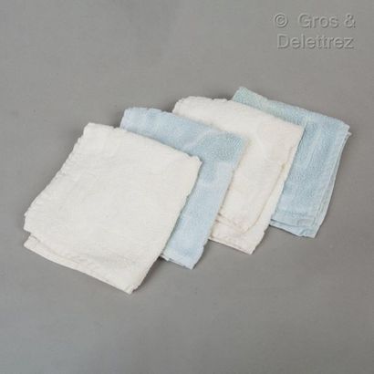 HERMES Paris made in Belgium Ligne Enfant *Lot composed of four terry cotton towels,...